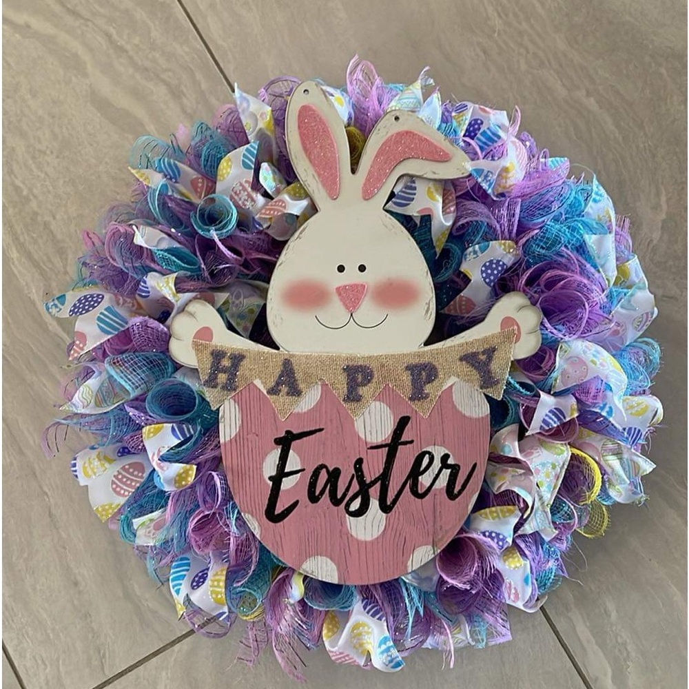 New 20” Easter spring handmade wreath